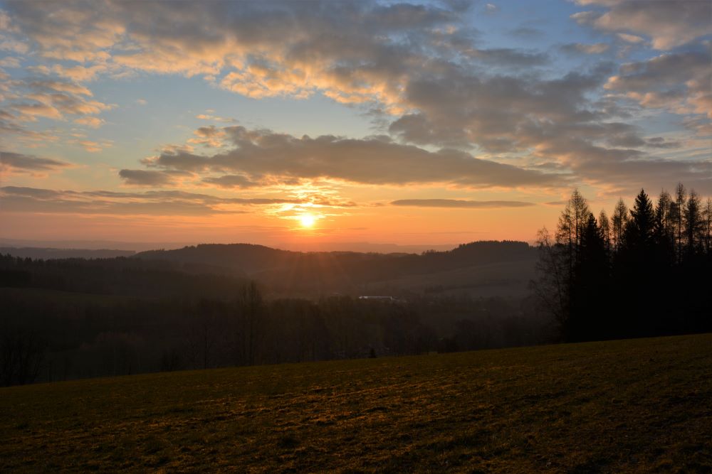 svítání od Švédského vrchu