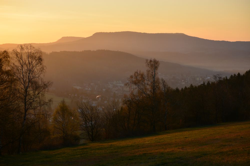 svítání pod Končinami