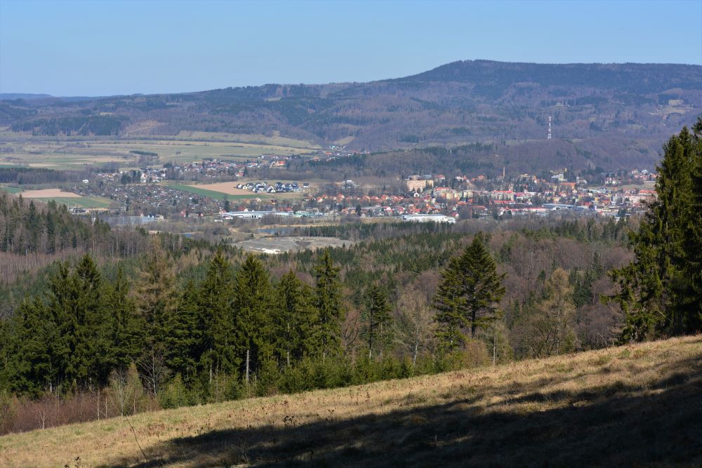 pohled na Kudowu Zdroj a na Bor