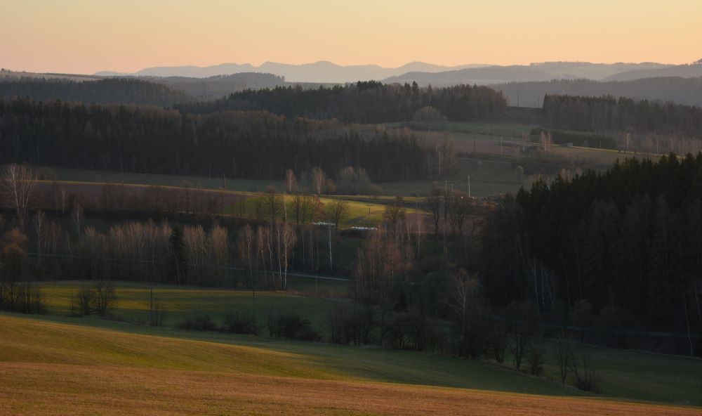 svítání nad Chlívci